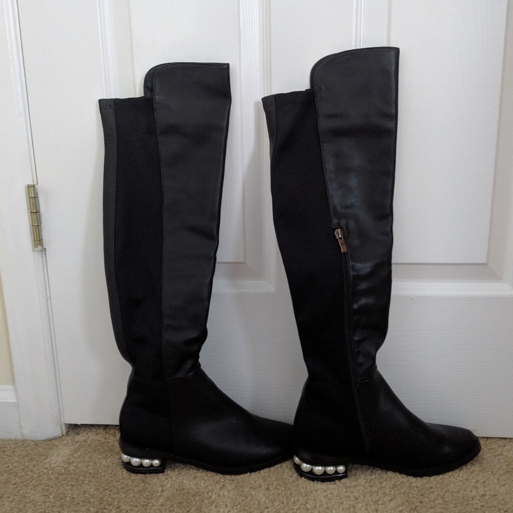 Catherine Malandrino Faux Pearl Boots